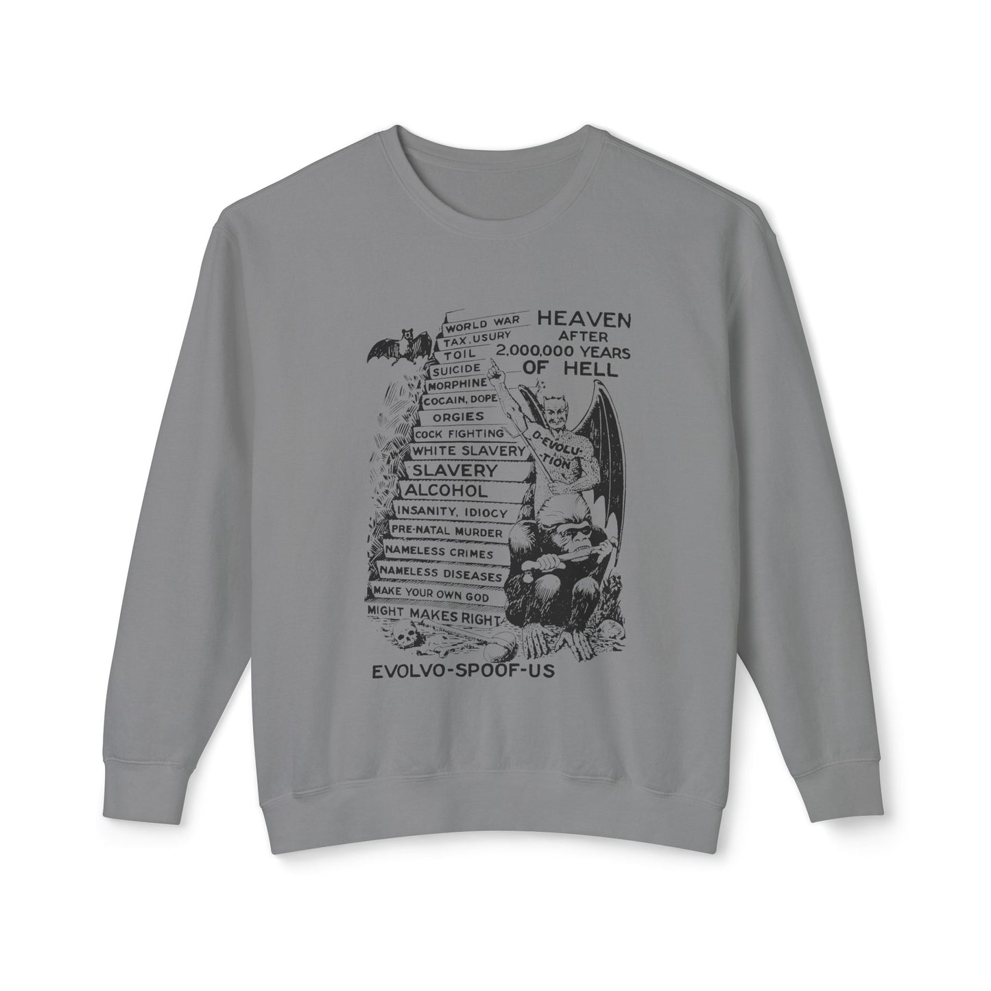 jocko-homo heavenbound b. h. shadduck 1925 religious pamphlet page six 100% cotton sweatshirt