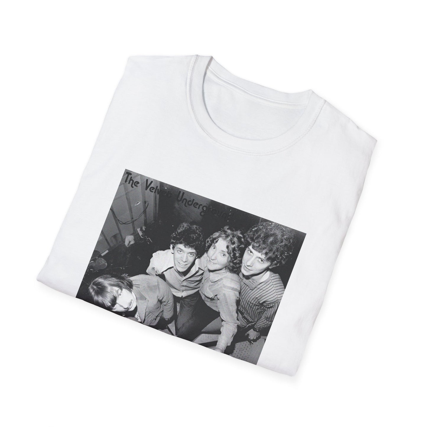 the velvet underground band photo in black and white tshirt