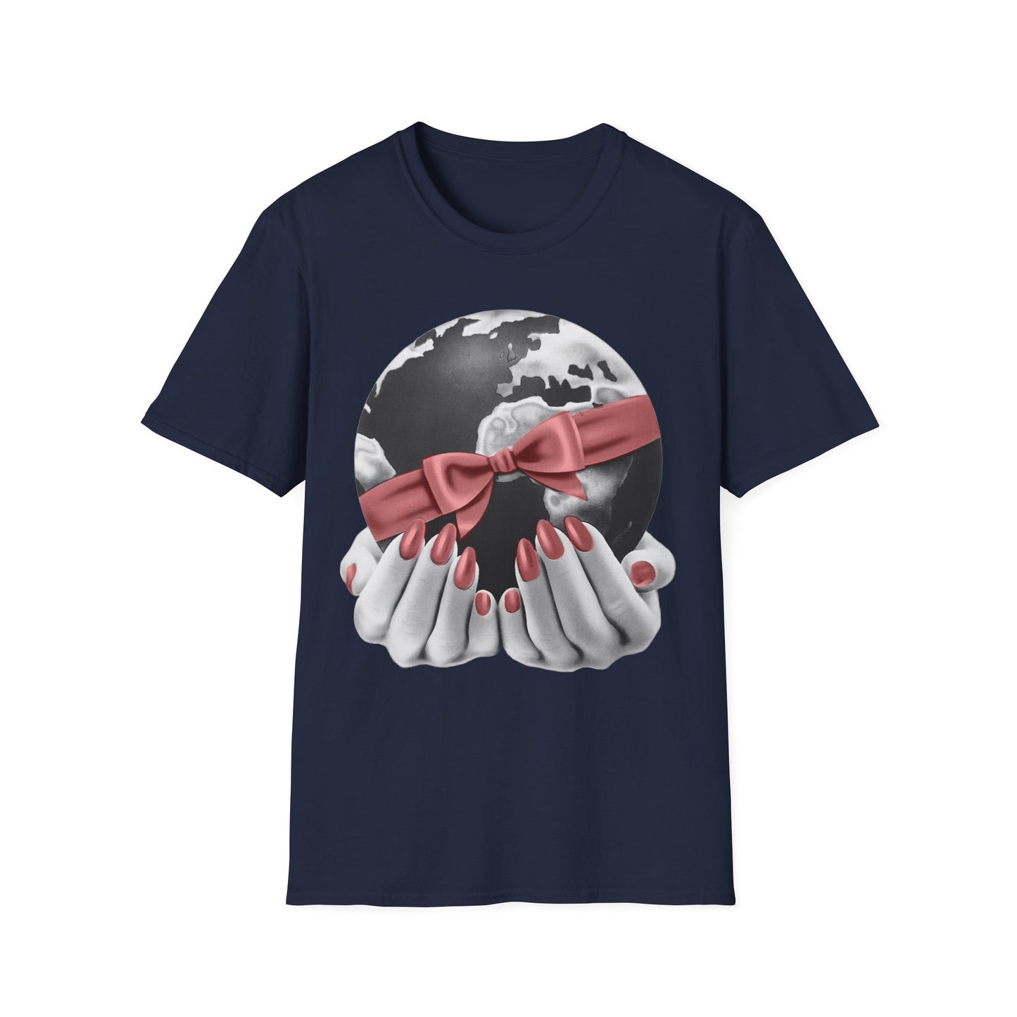 i'd give you the world 1980s graphic from a greeting card red nail version tshirt