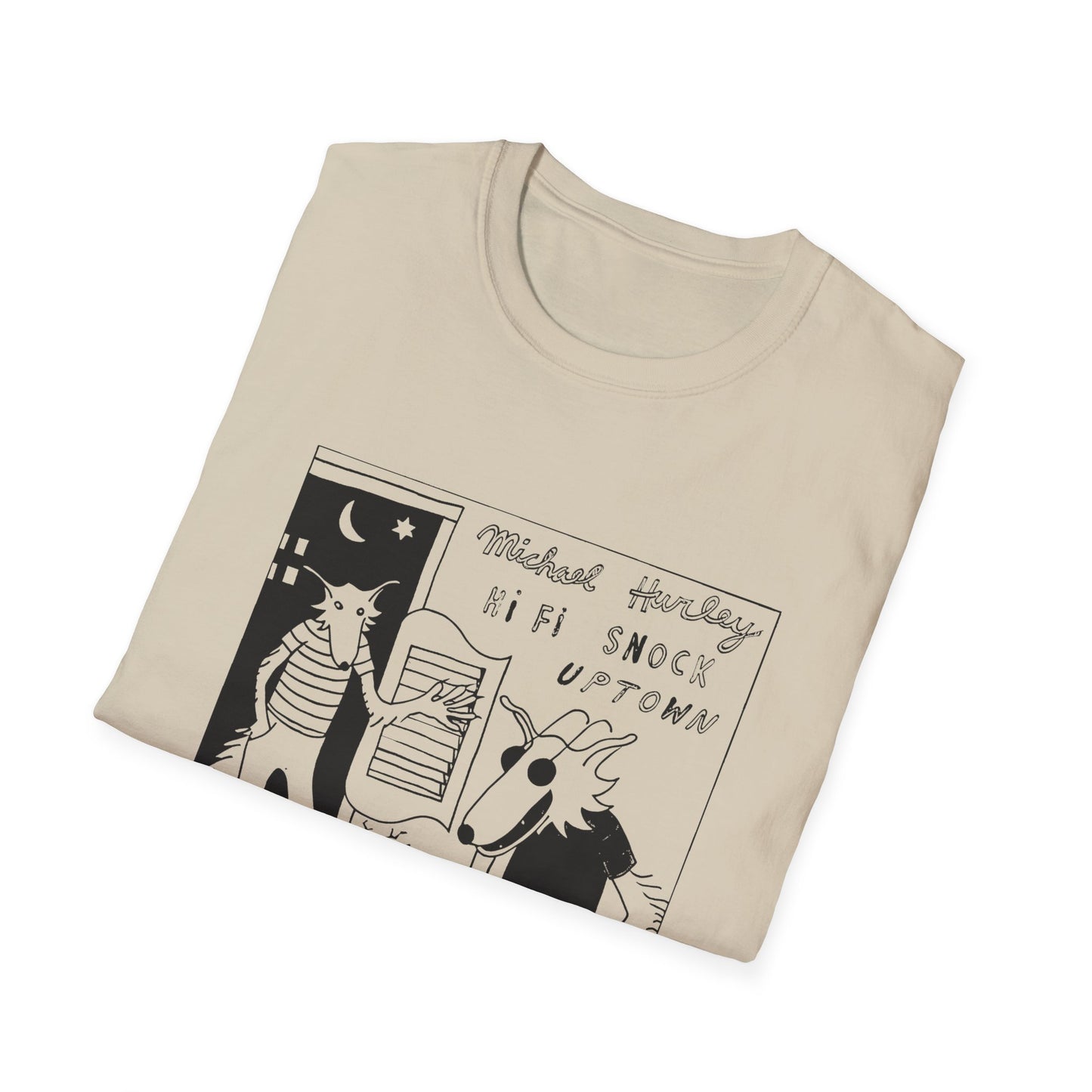 michael hurley 1972 hi fi snock uptown album in stencil tshirt