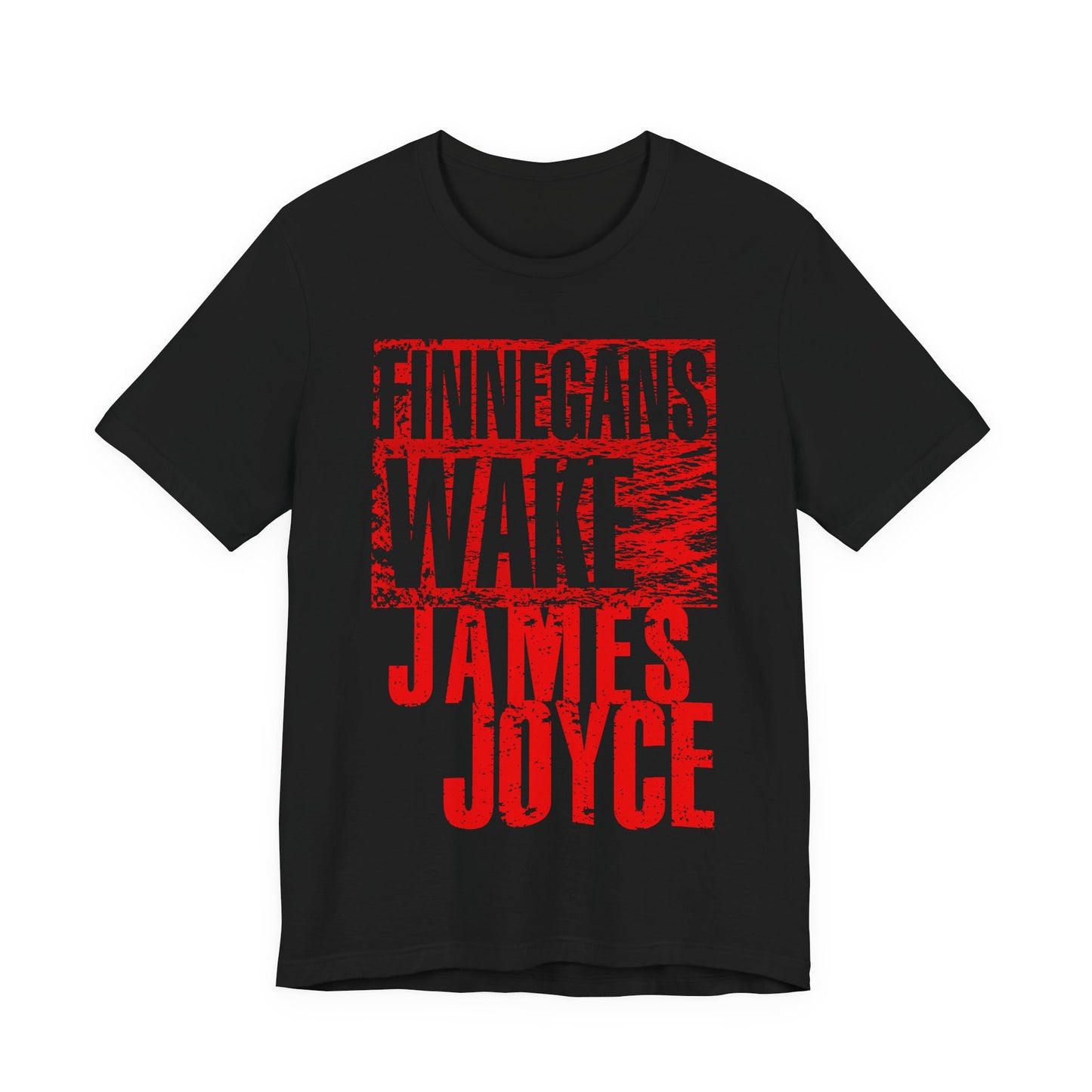 james joyce finnegans wake in red tshirt