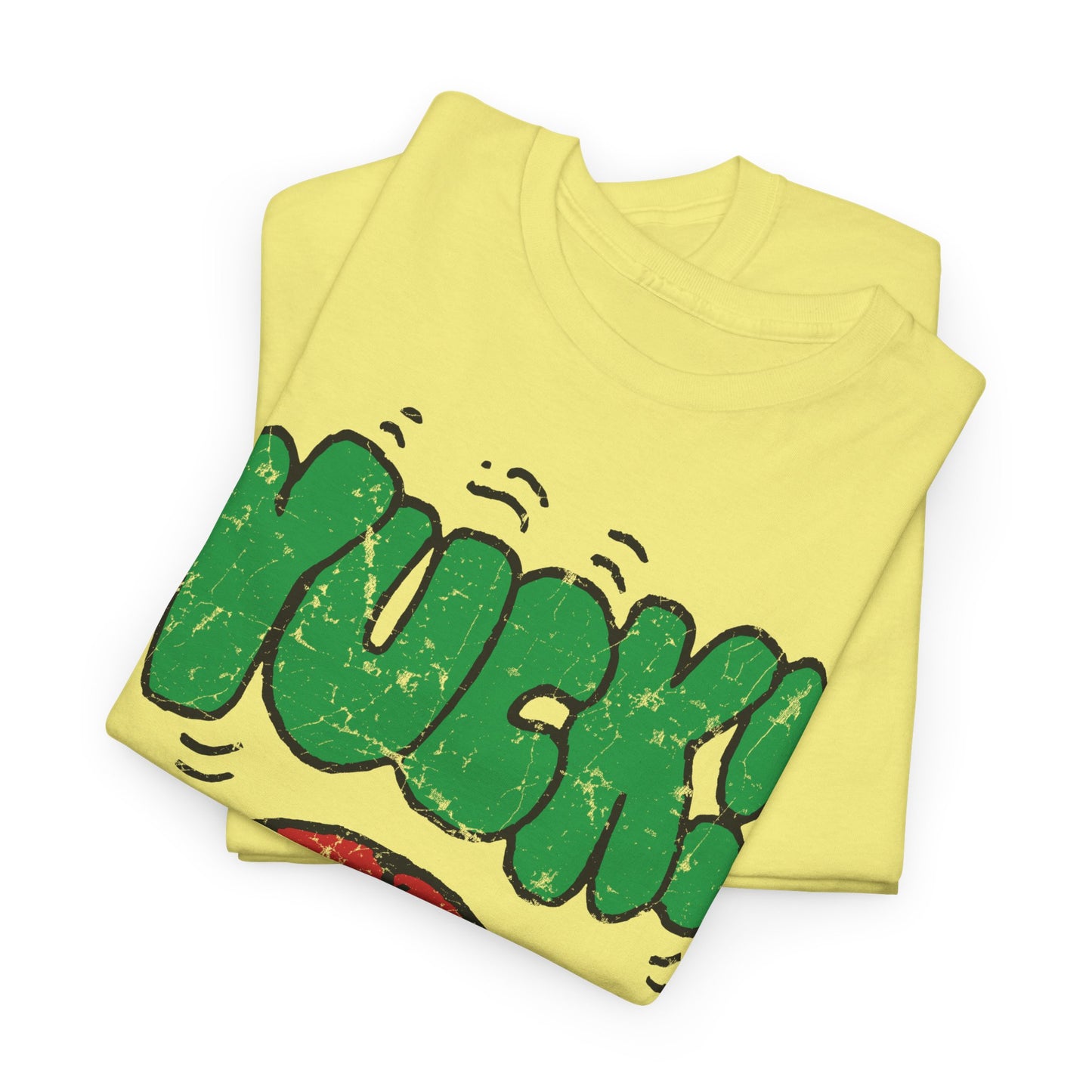 1980s vintage kelloggs cereal stamp yuck! distressed graphic reproduction tshirt
