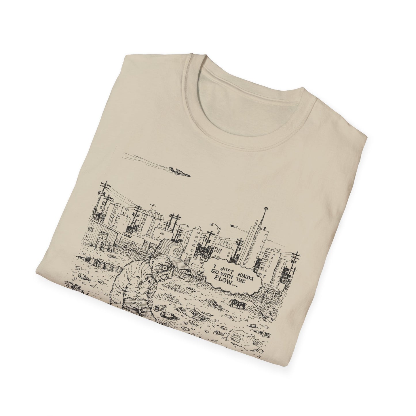 r. crumb i just kinda go with the flow 2 tshirt