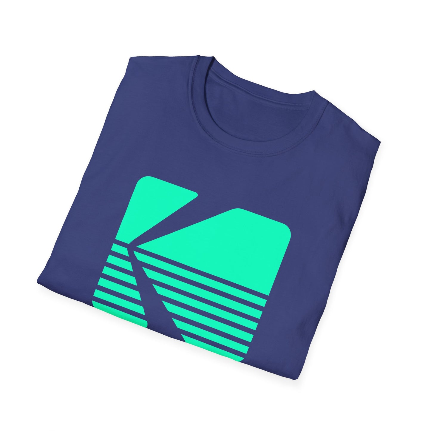 1980s vintage kodak logo in turquoise tshirt