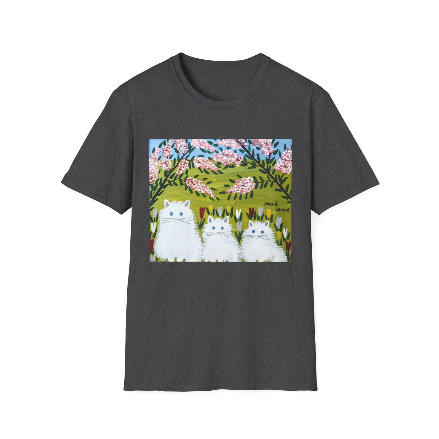 1965 maud lewis painting three white cats tshirt