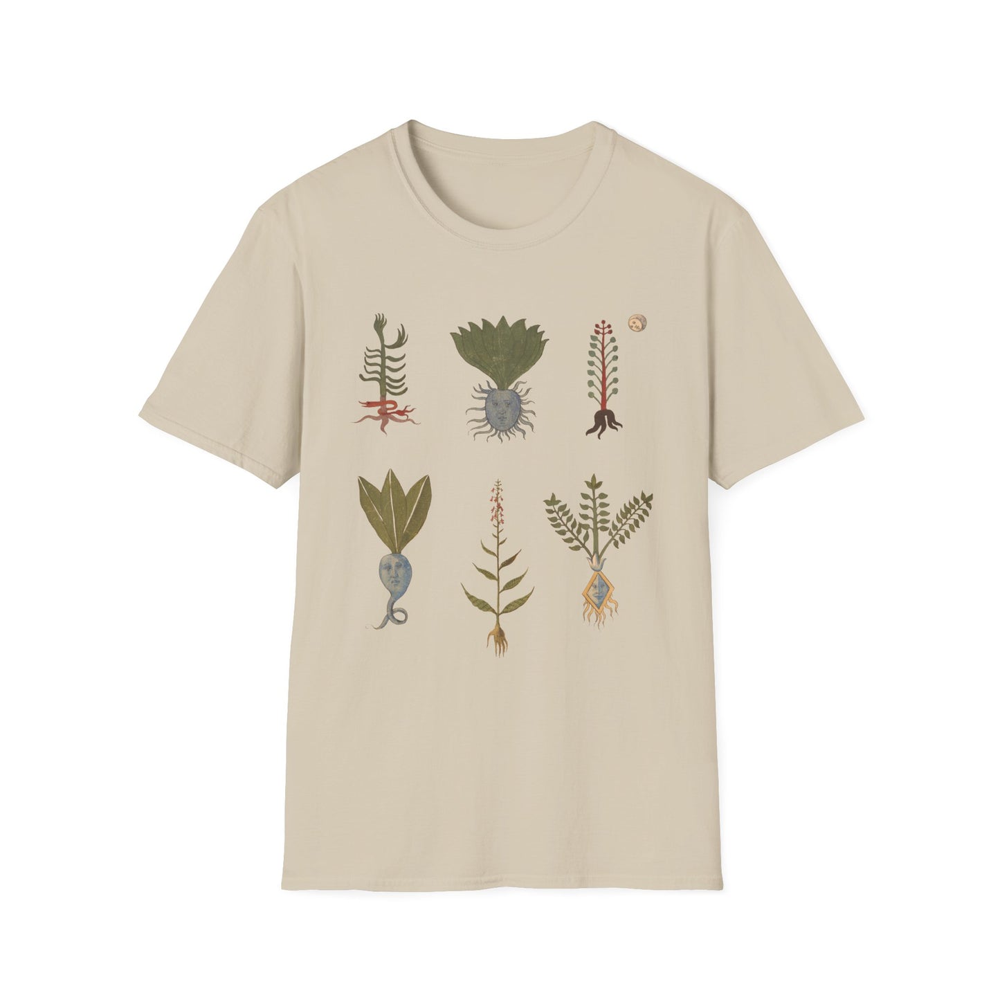 plants with human features images from the erbario 15th-century herbal illustration guide from northern italy tshirt