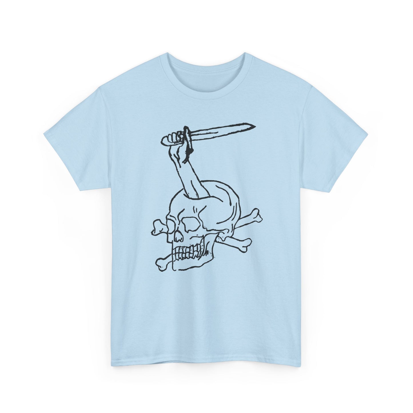 vintage tattoo art arm coming out of skull with sword tshirt