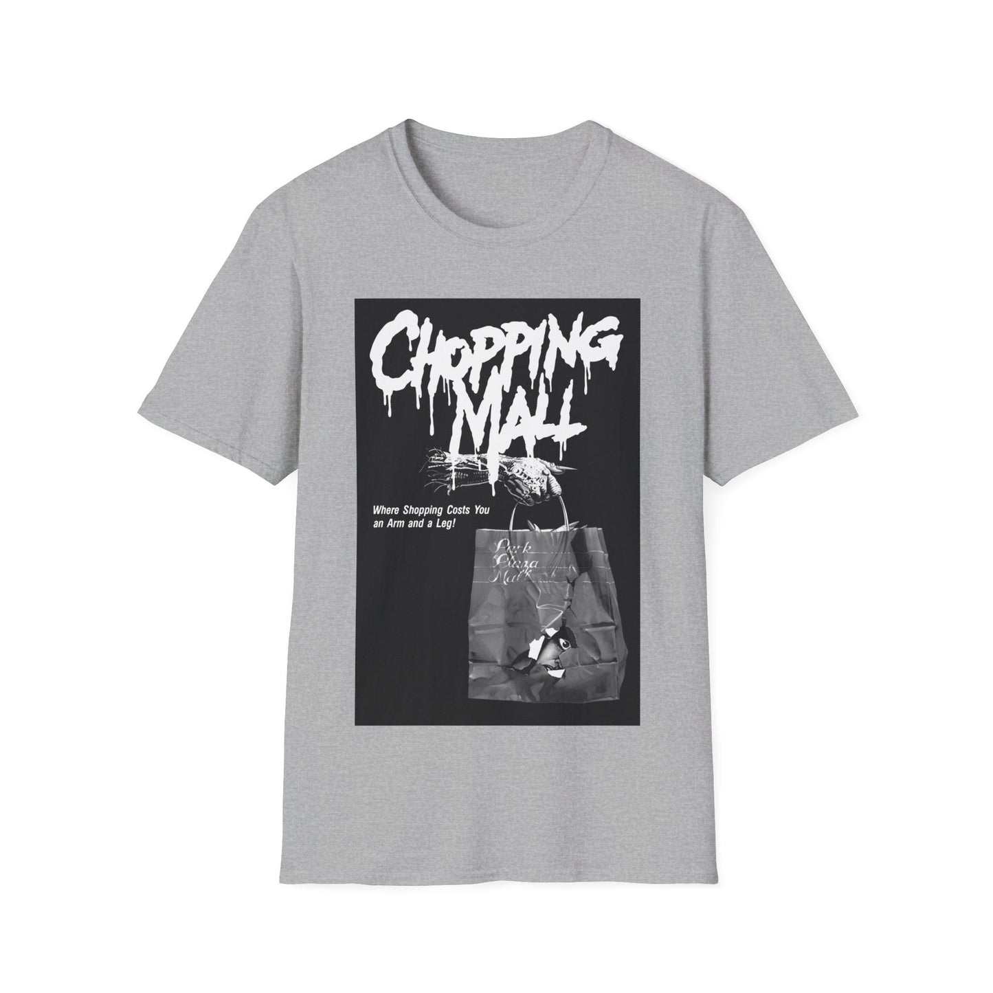 chopping mall 1986 poster black and white tshirt