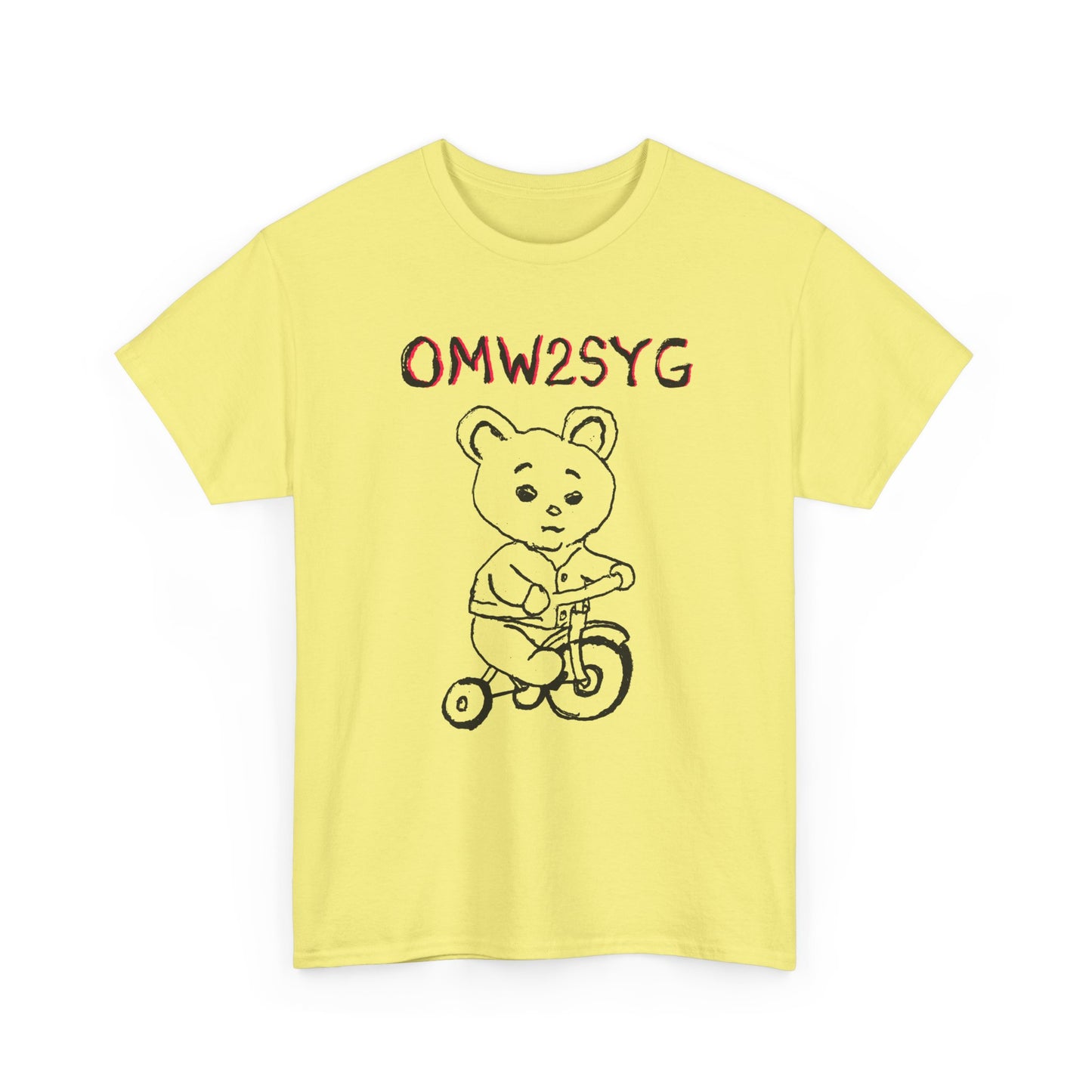 original drawing omw2syg on my way to steal your girl bunny riding tricycle tshirt