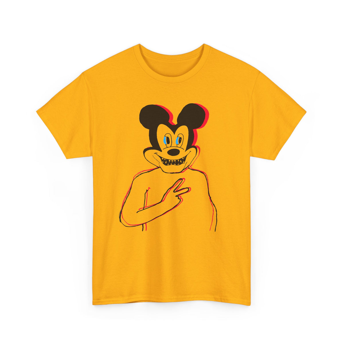 1960s british underground magazine peace sign mickey fan art edit no halo tshirt
