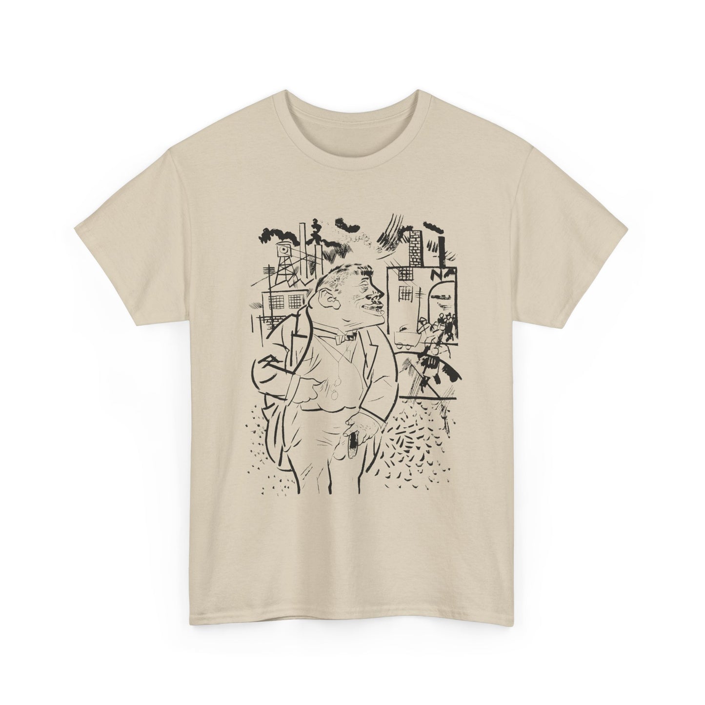 1921 geroge grosz sketch "i shall exterminate everything around me that restricts me from being the master" tshirt