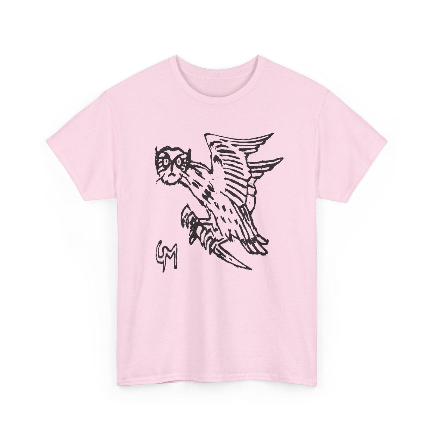 1899 illustration of owl holding knife by gerhard munthe custom edit tshirt