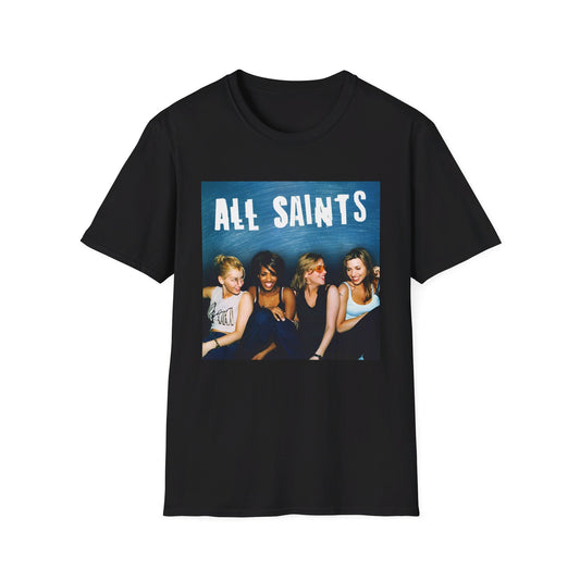 all saints on a couch on a tshirt