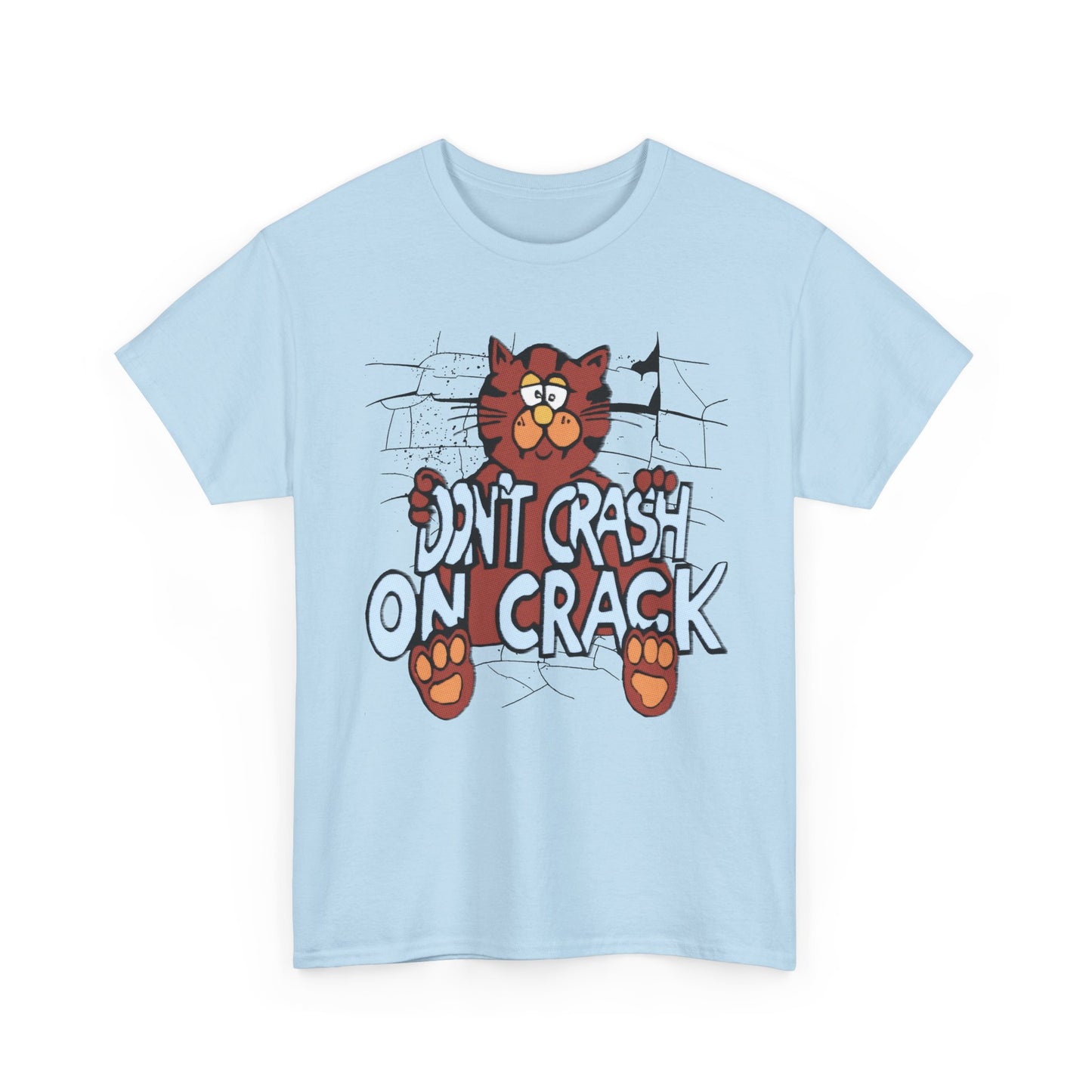 vintage graphic don't crash on crack cat custom edit tshirt