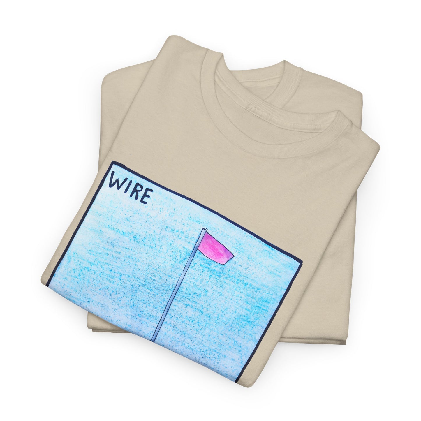 wire 1977 pink flag album cover homemade fan art tshirt