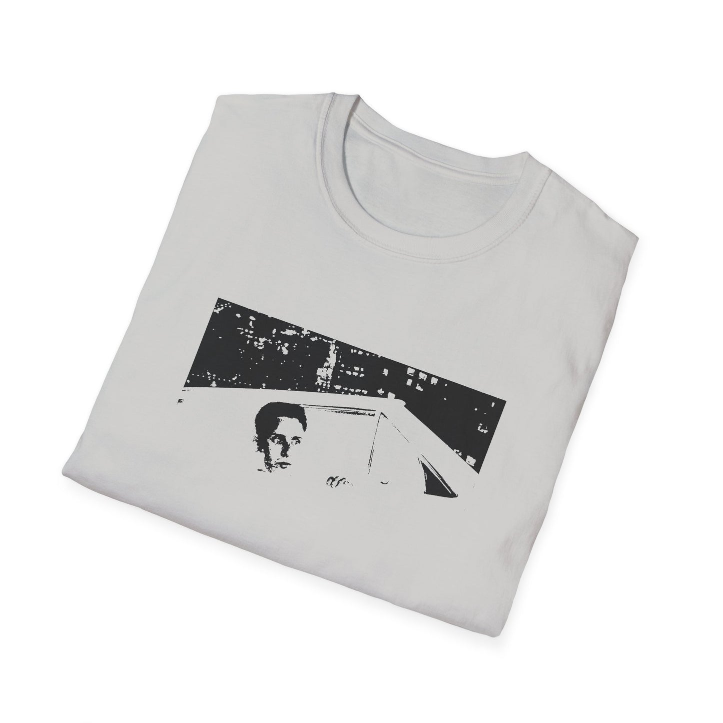 repo man flying car scene stencil tshirt