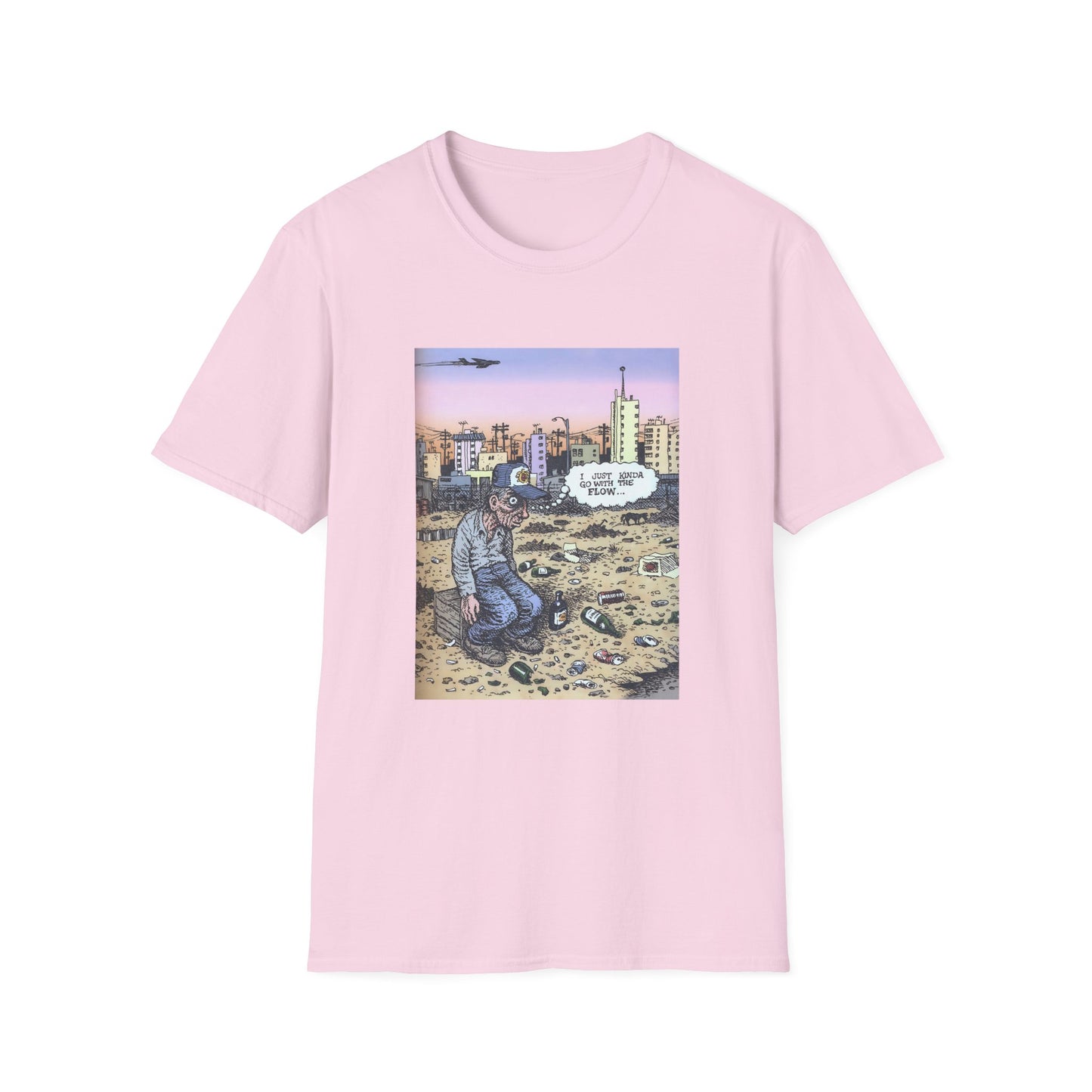 r. crumb i just kinda go with the flow tshirt