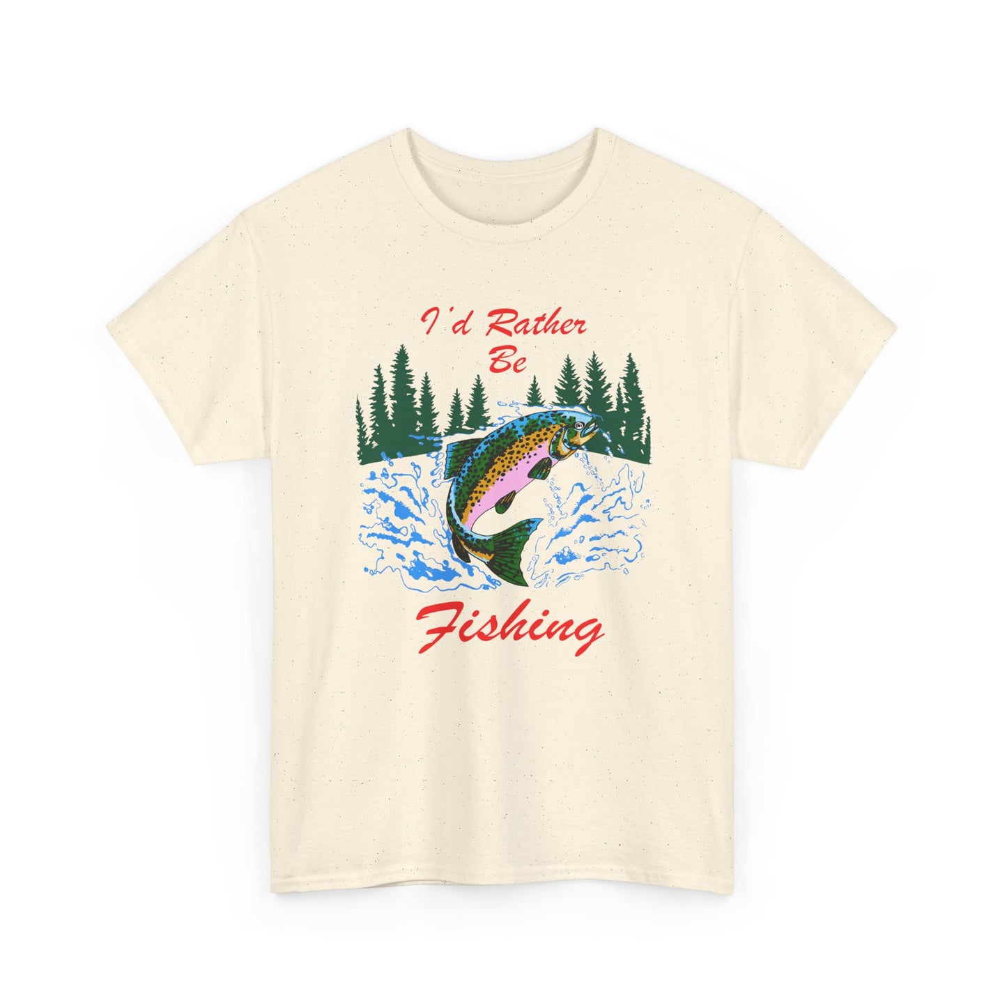 vintage i'd rather be fishing reproduction tshirt