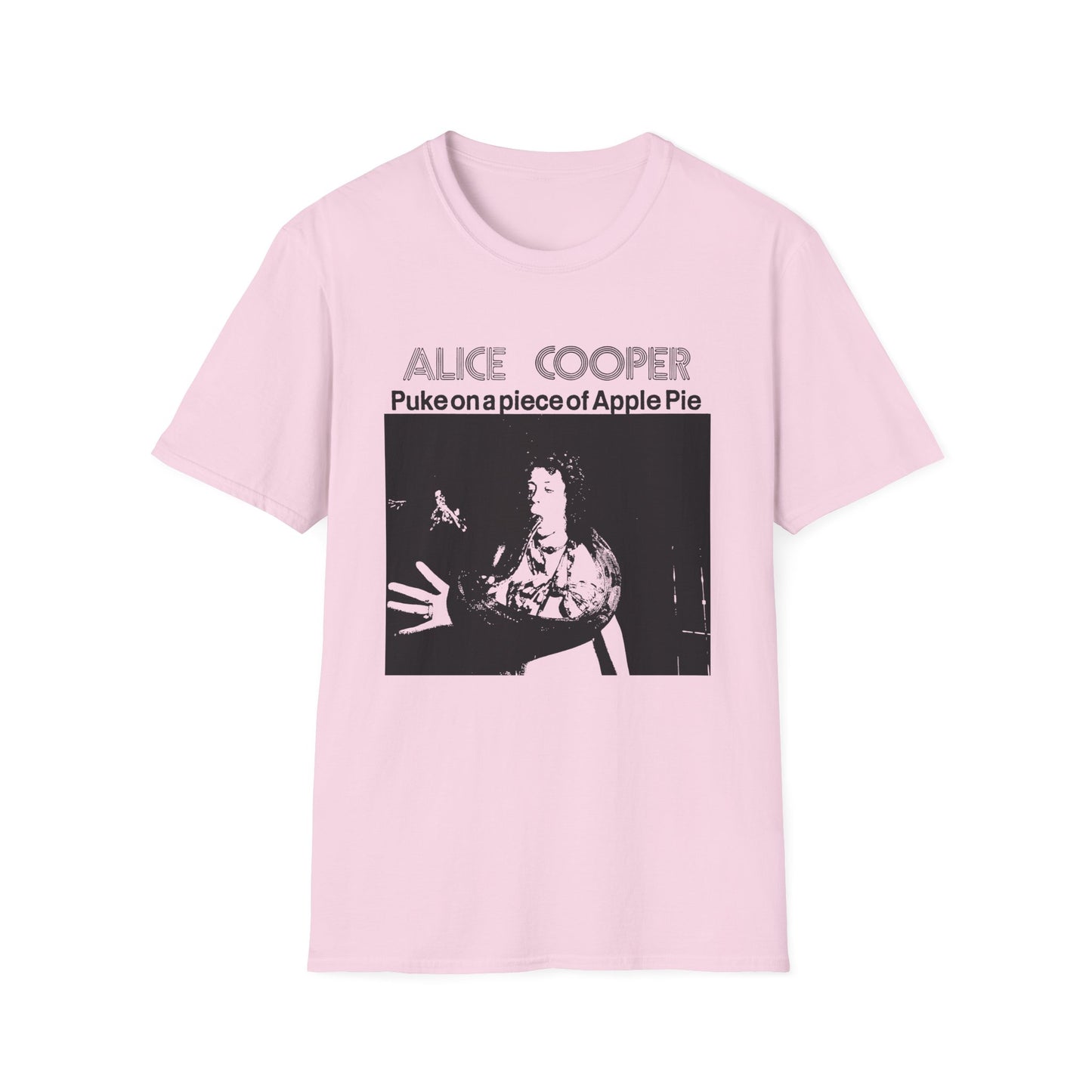 alice cooper puke on a piece of apple pie bootleg from detroit show 1971 tshirt