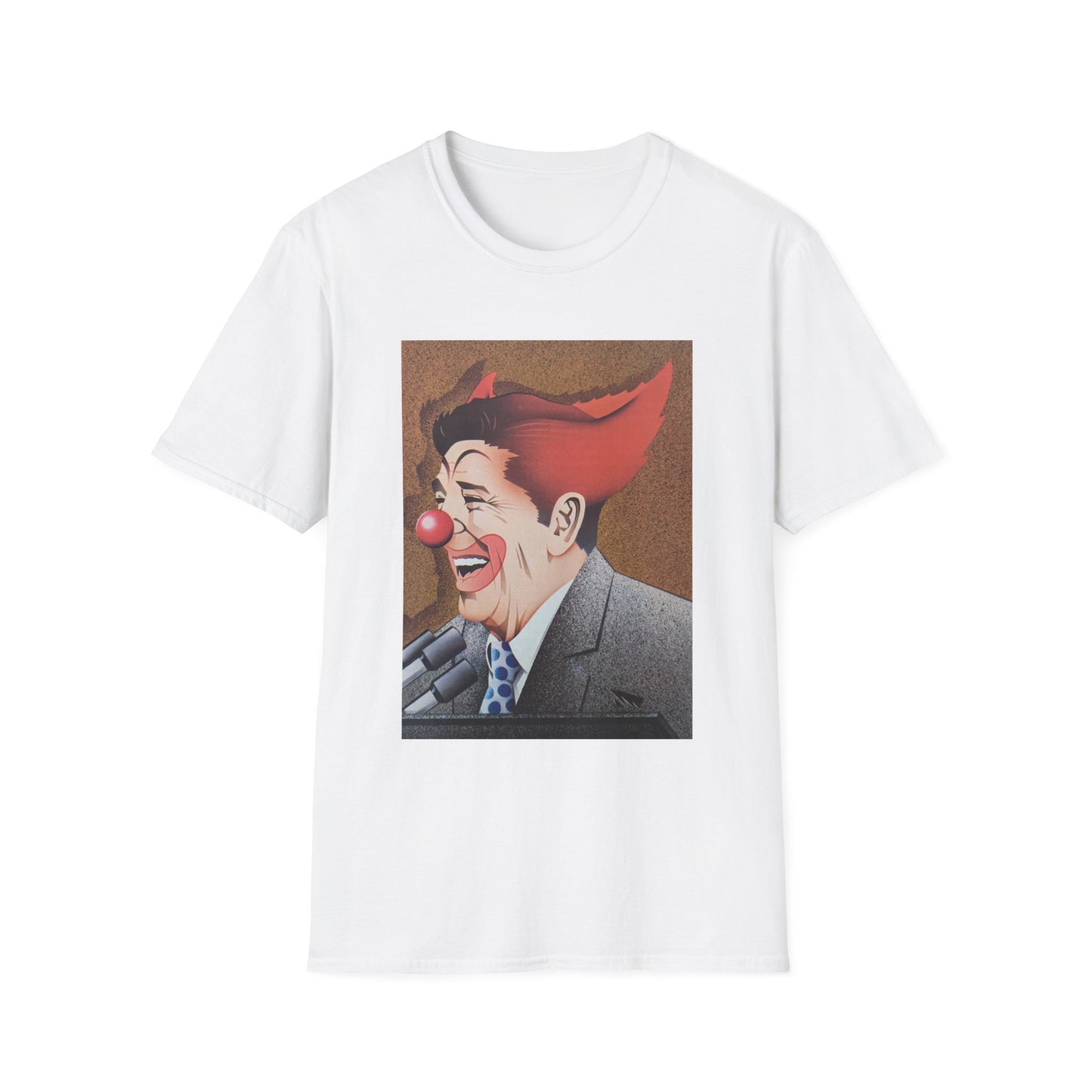 ronald reagan 40th US president clown tshirt