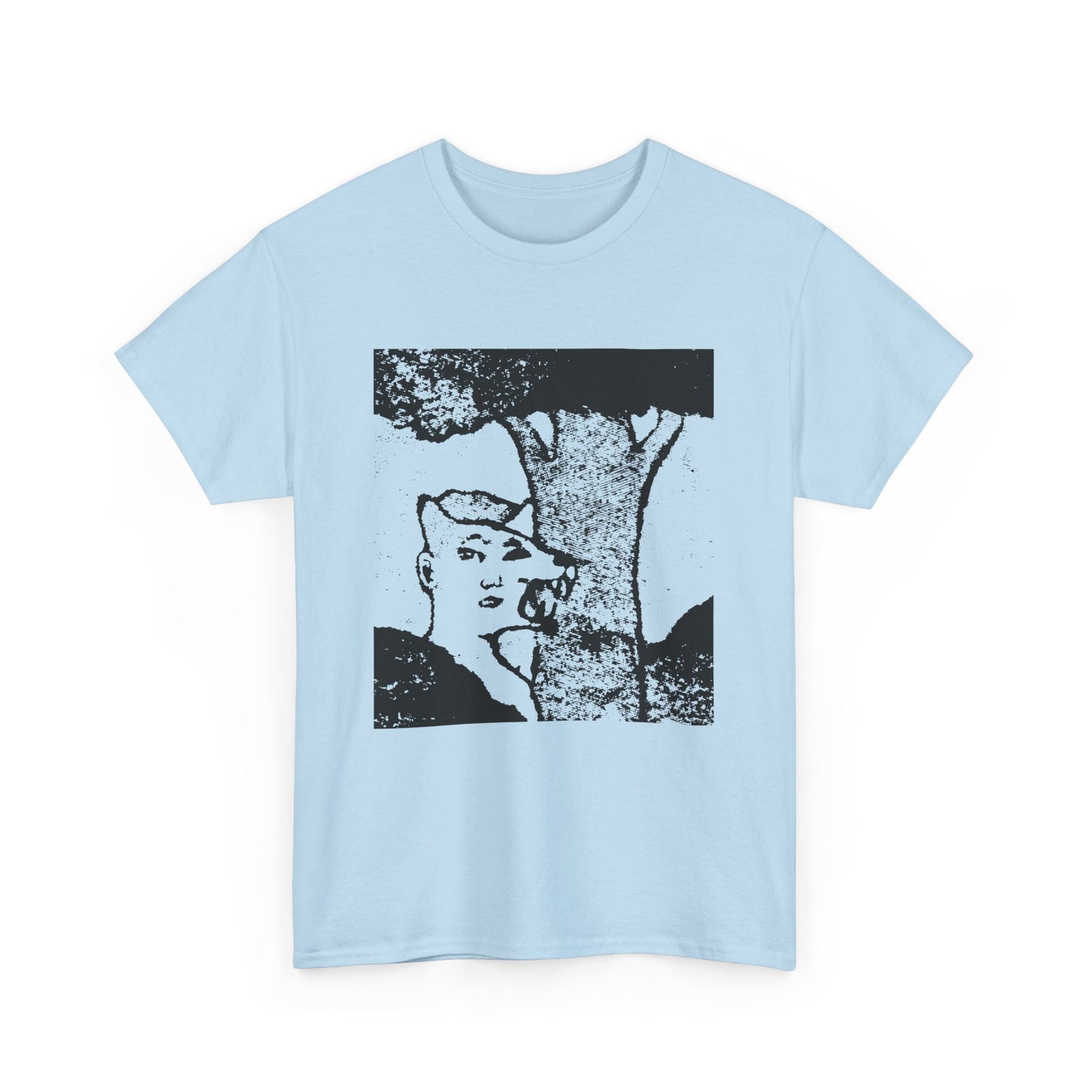 mid twentieth century the boy and the dog illusion artwork reproduction tshirt