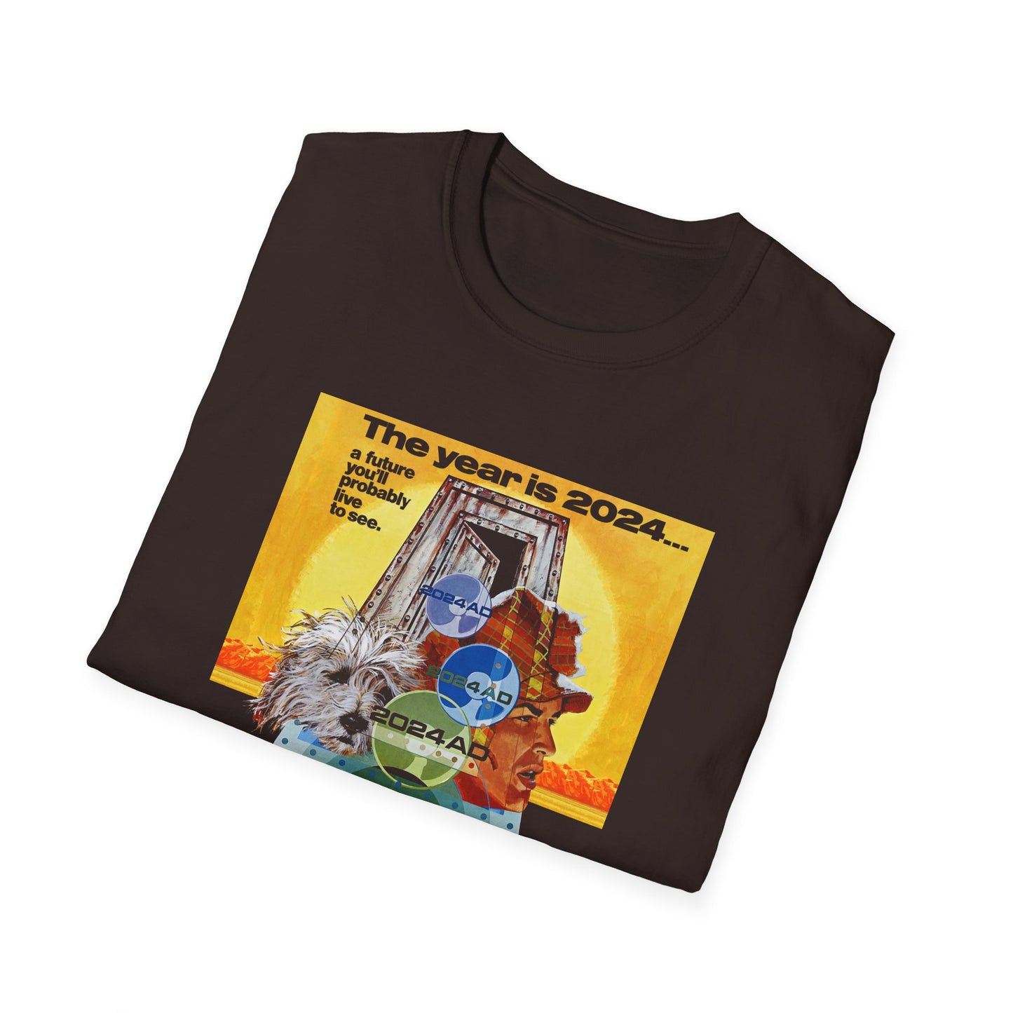 a boy and his dog 1975 sci fi comedy movie "the year is 2024" tshirt