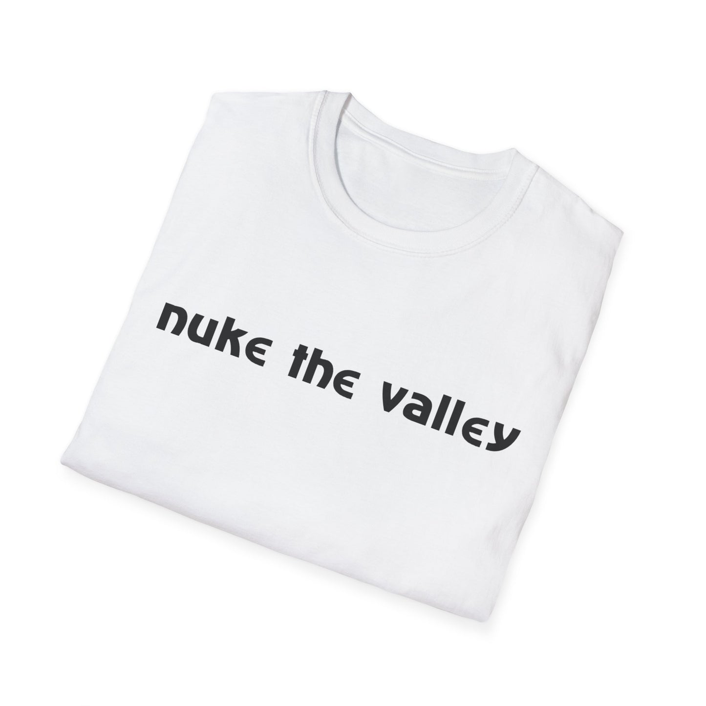 80s slogan "nuke the valley" tshirt