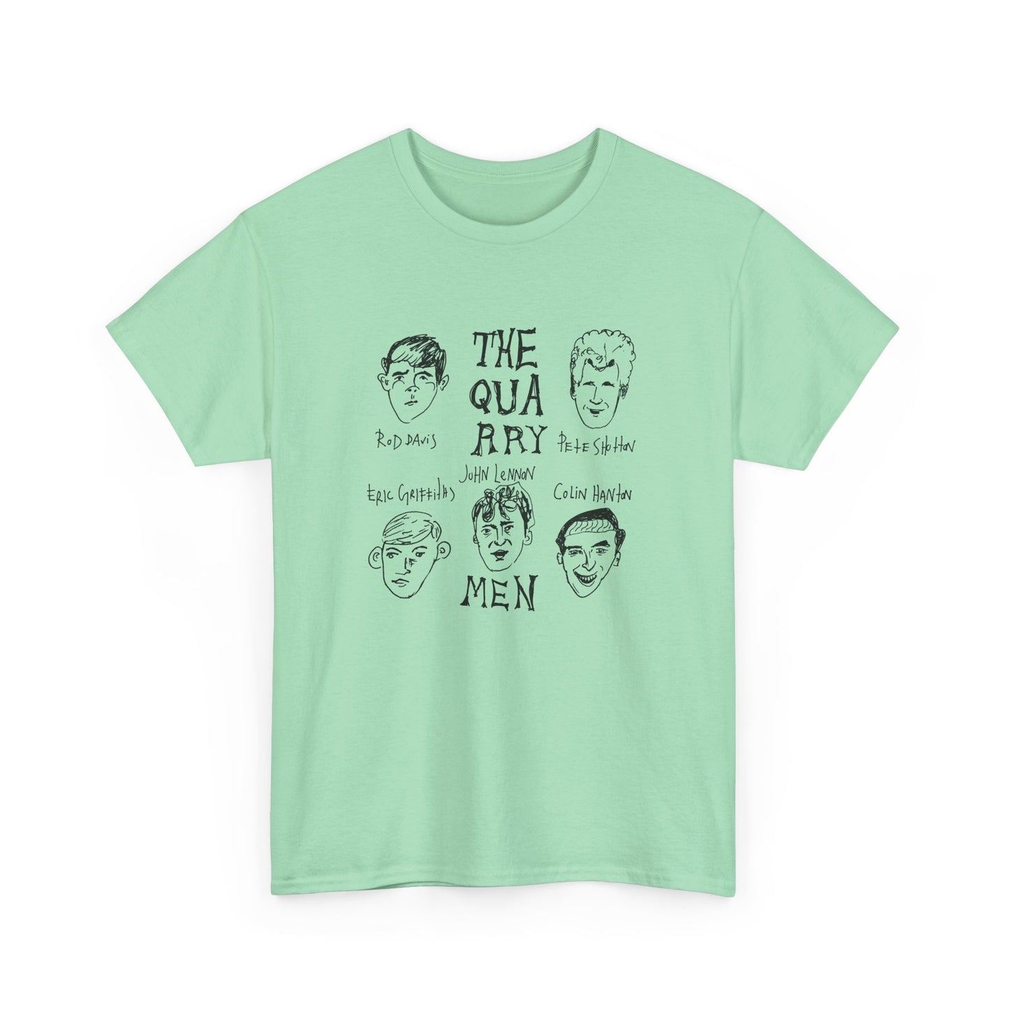 the quarrymen original lineup wonky sketch band tshirt