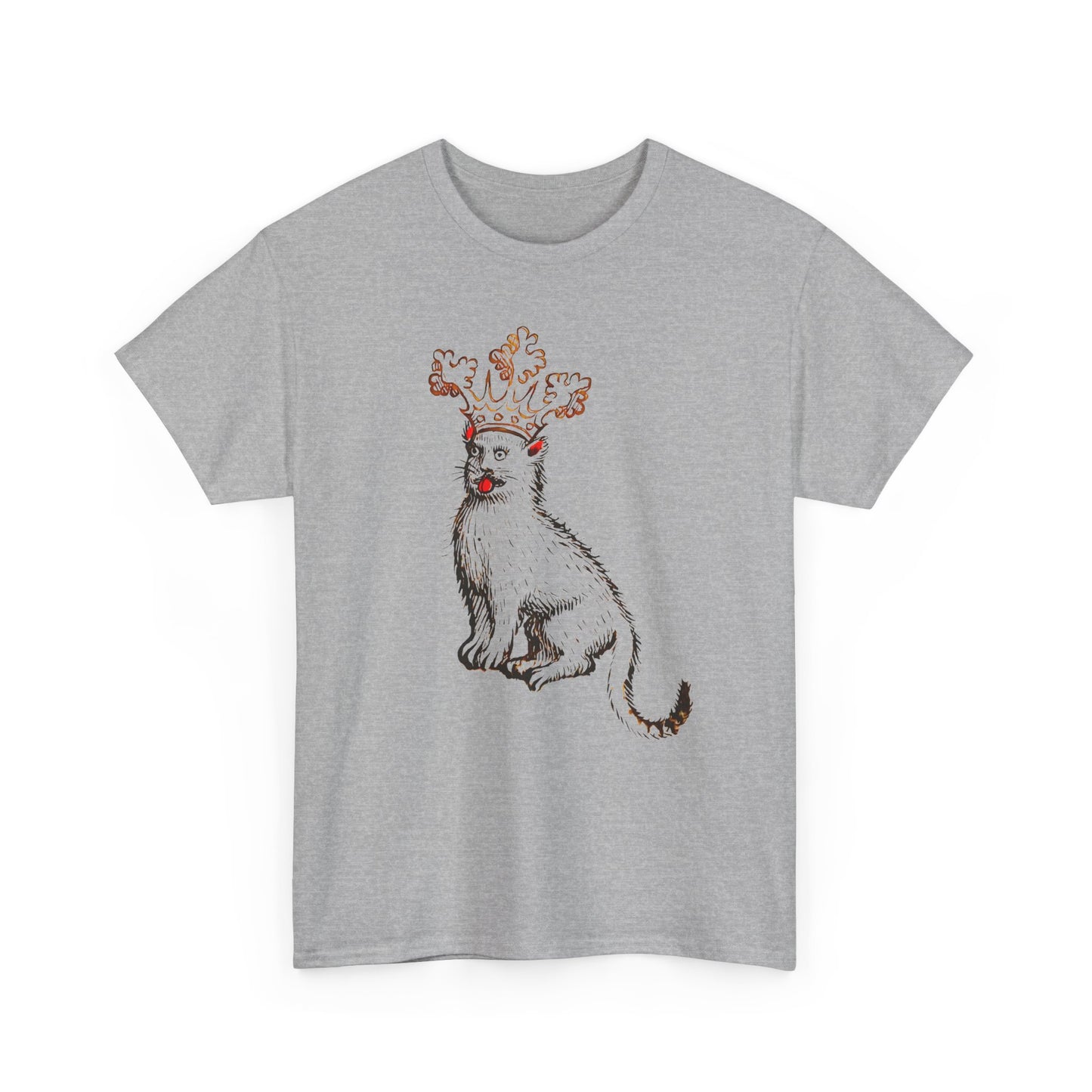 mid 1400s crowned cat from the scheibler armorial manuscript tshirt