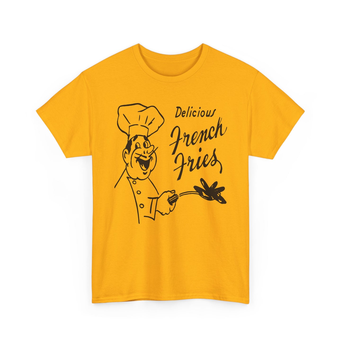 vintage paper bag art delicious french fries reproduction tshirt