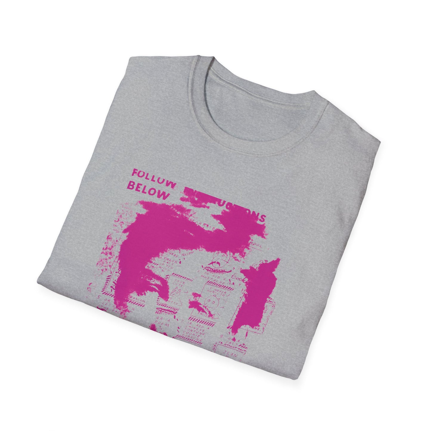 ray johnson arthur rimbaud art in pink tshirt