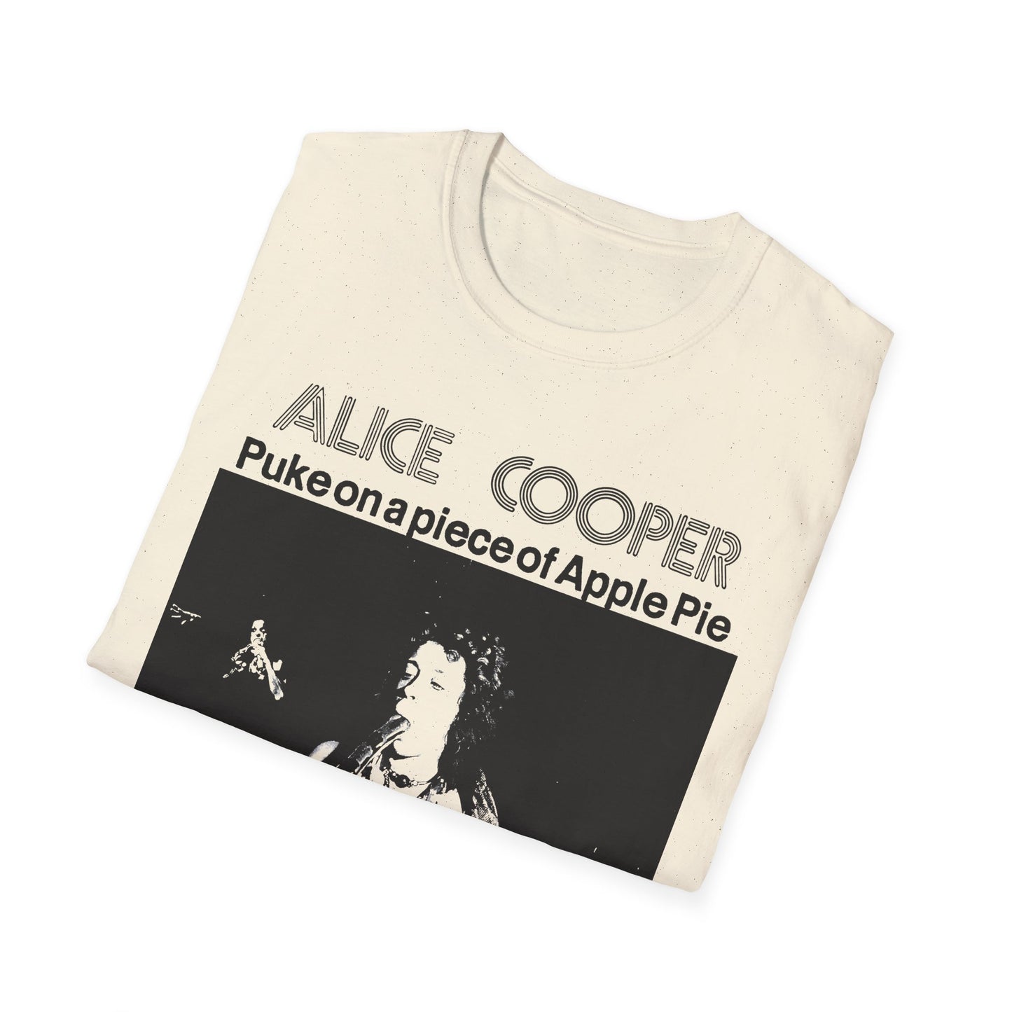 alice cooper puke on a piece of apple pie bootleg from detroit show 1971 tshirt