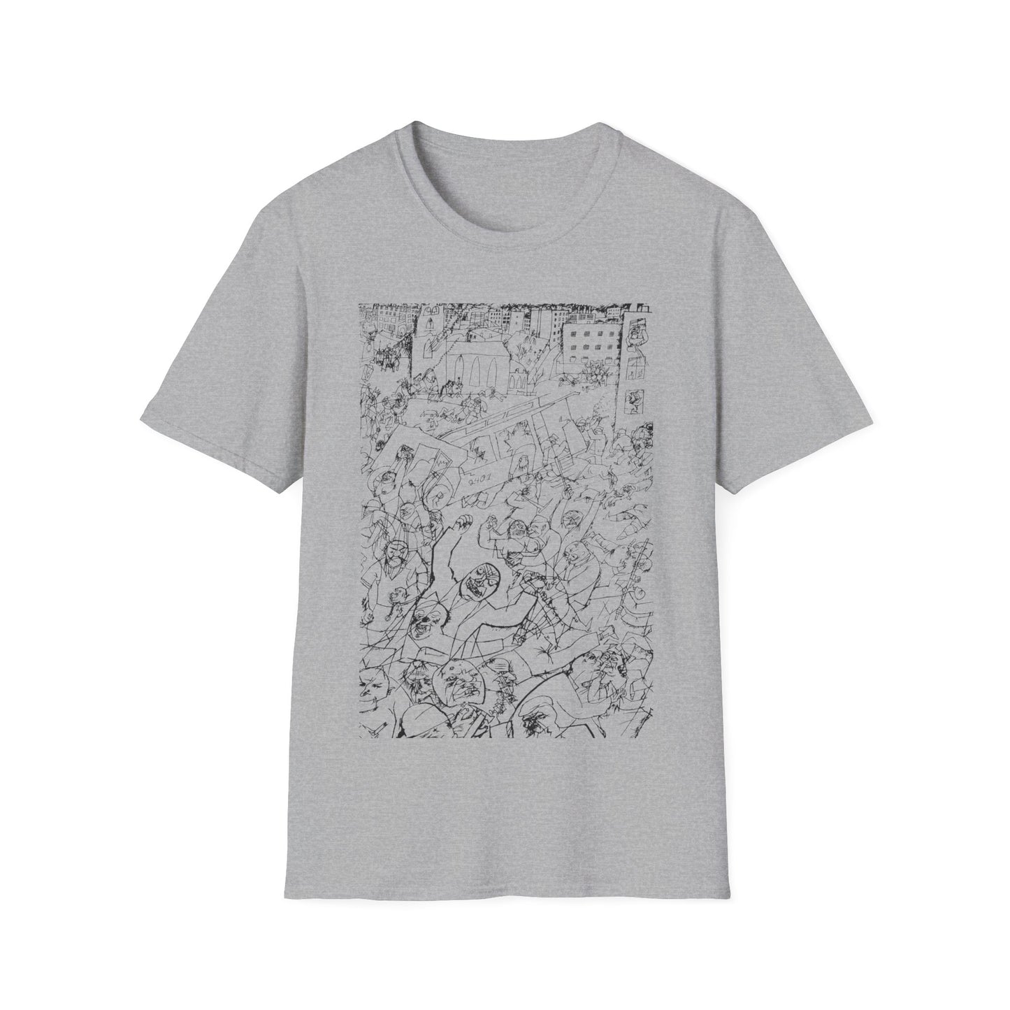 1919 george grosz drawing pandemonium tshirt