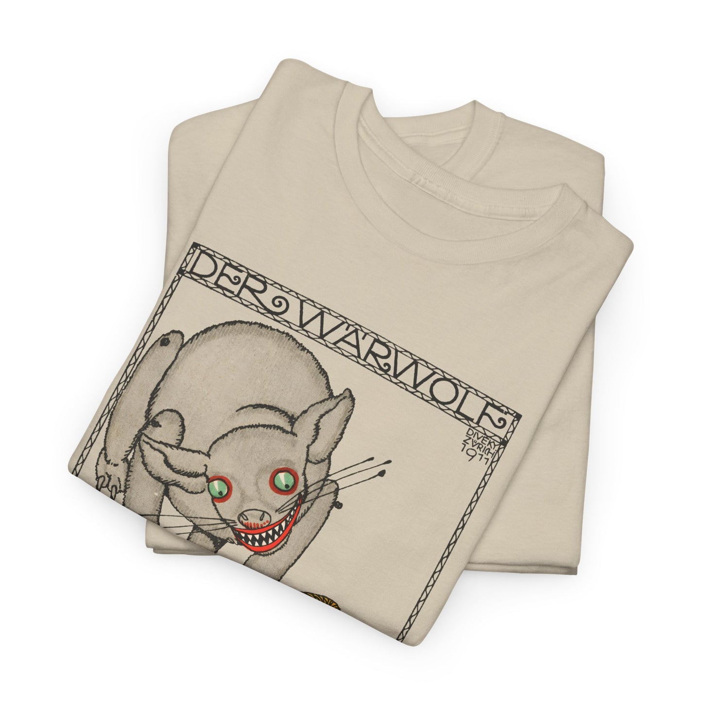 1911 josef von diveky the werewolf (der warwolf) color lithograph reproduction tshirt