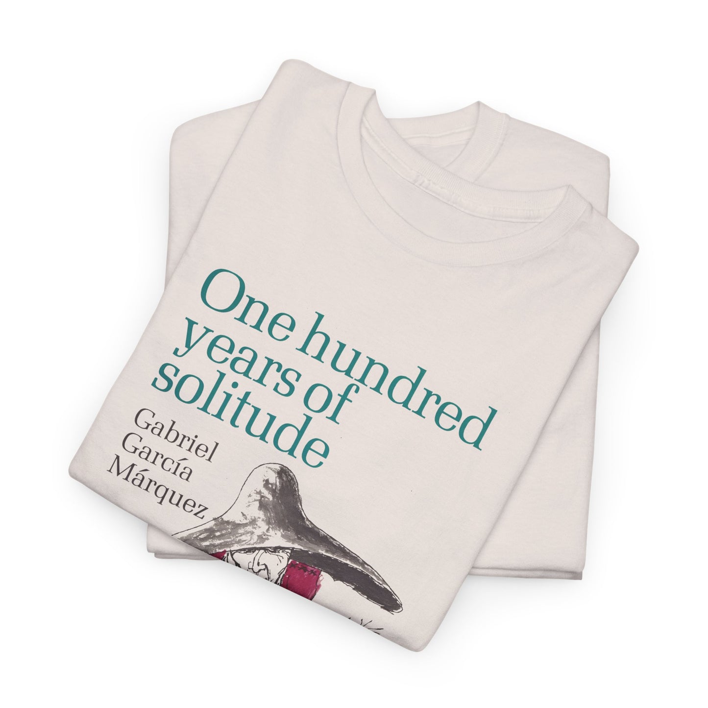 1967 gabriel garcía márquez "one hundred years of solitude" book cover tshirt