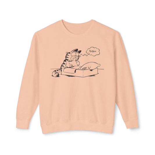 garf type cat sighing 100% cotton sweatshirt