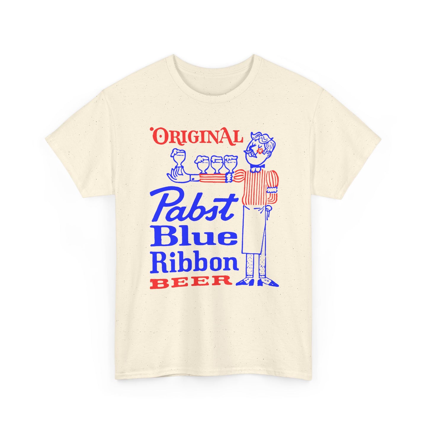 1960s original pabst blue ribbon beer graphic custom edit tshirt