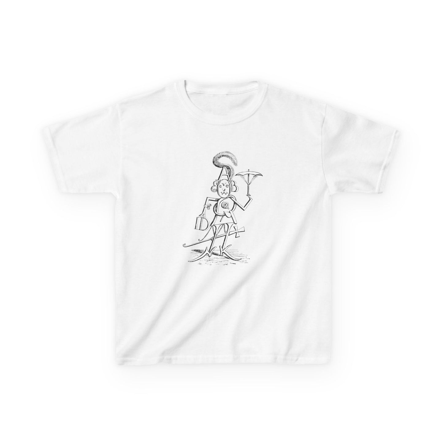 mr alphabet containing all 26 letters 1902 illustration by hugh rowley YOUTH SIZE short sleeve tee