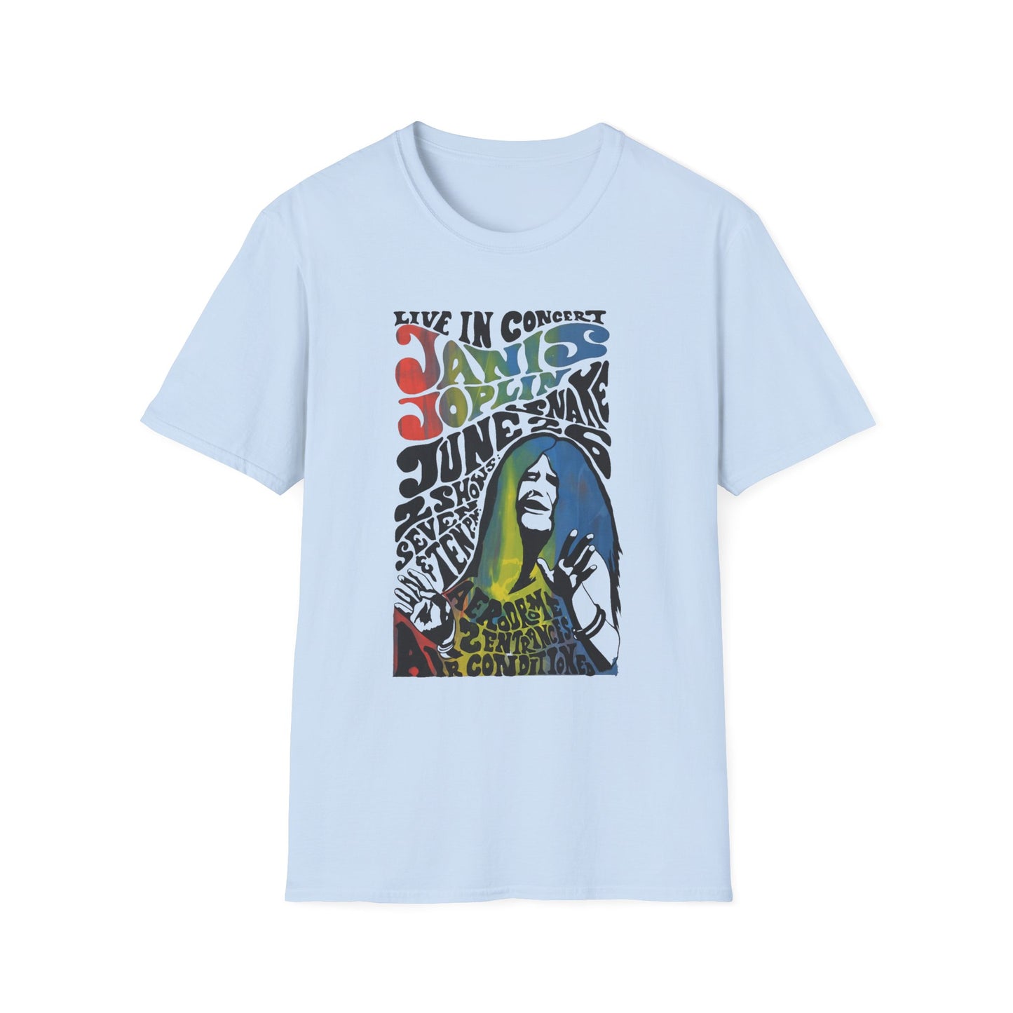 1968 janis joplin new york aerodrome concert poster tshirt