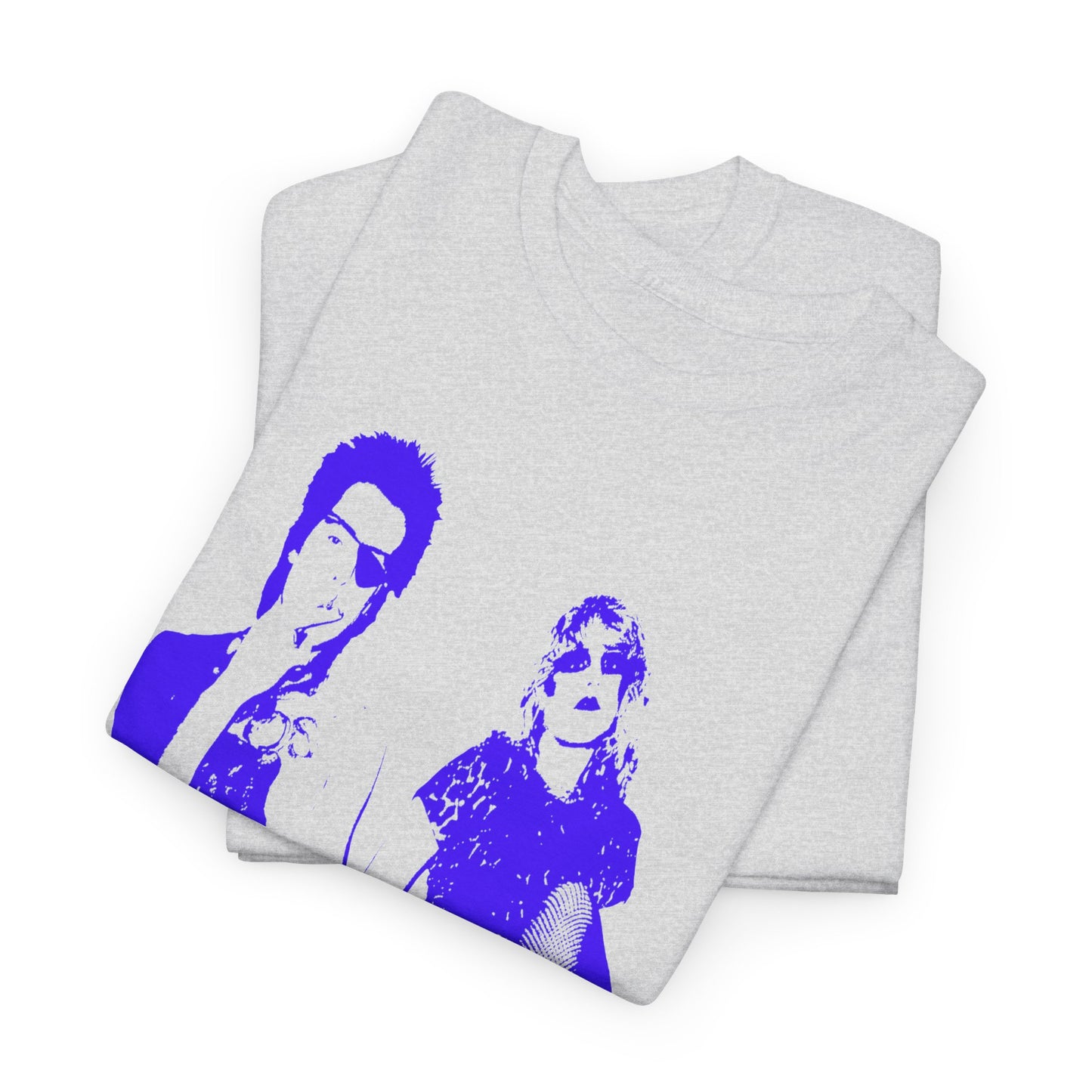 the real sid and nancy purple/blue stencil fan art tshirt