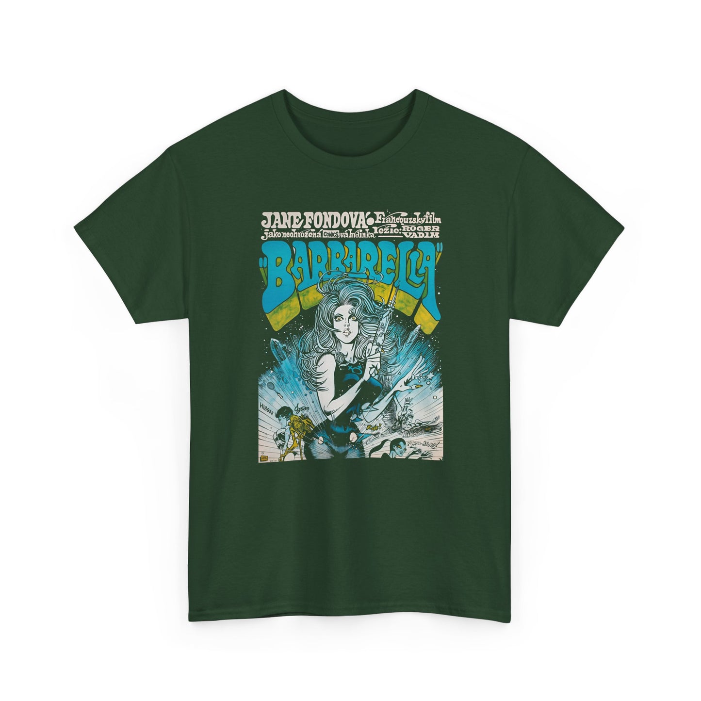 1971 czech movie poster for barbarella reproduction tshirt