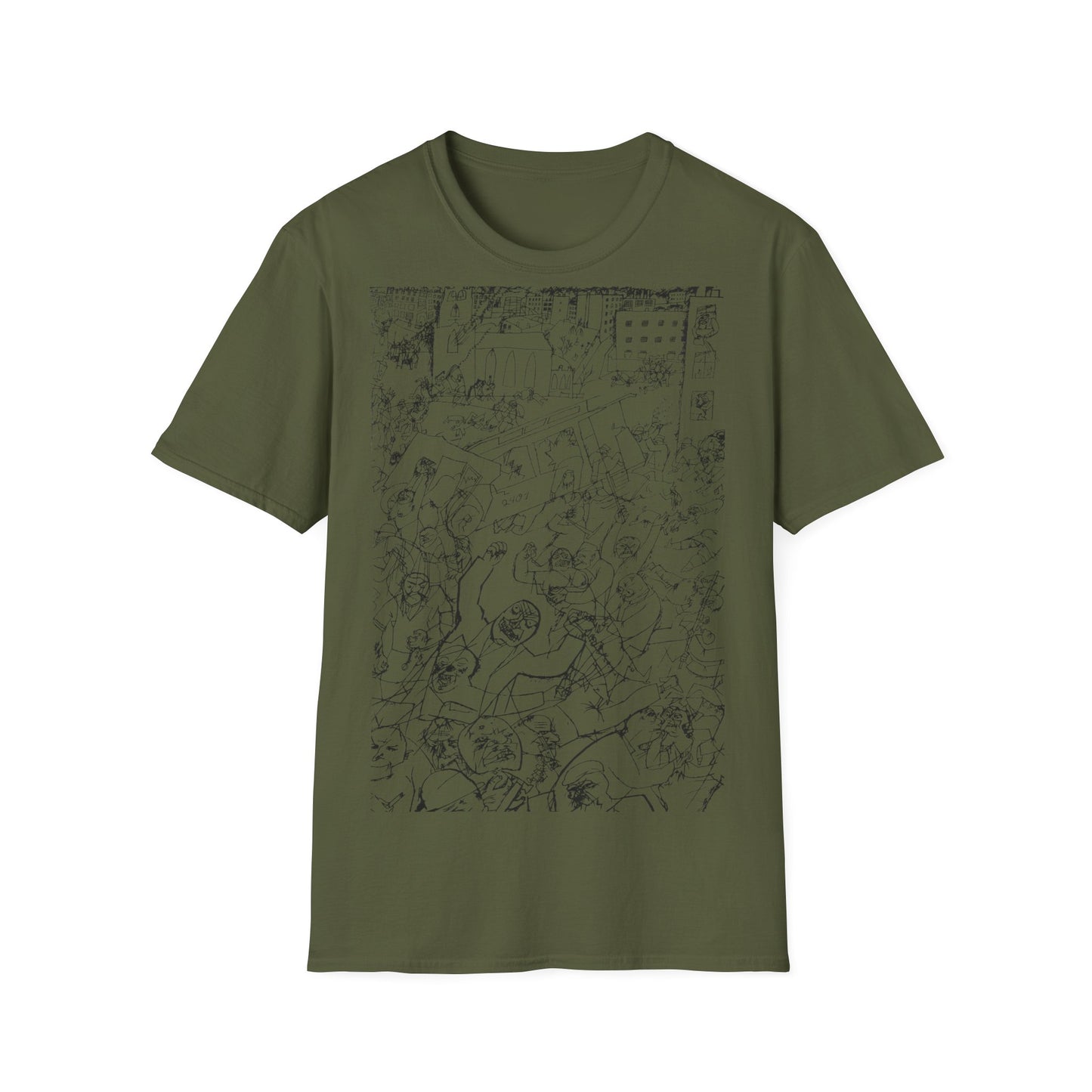 1919 george grosz drawing pandemonium on a tshirt, shipped from the UK