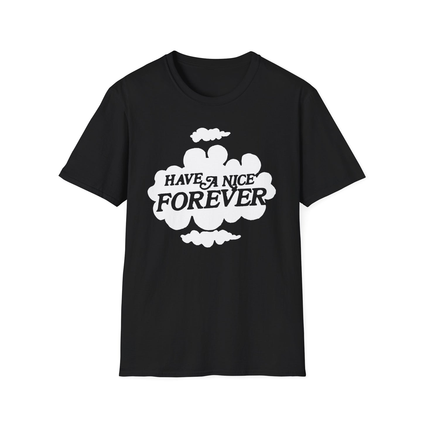 vintage 1980s "have a nice forever" graphic on a new tshirt