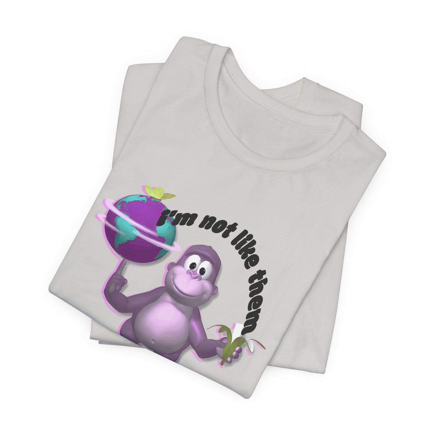 incredible graphic design bonzibuddy dumb tshirt "i'm not like them but i can pretend"