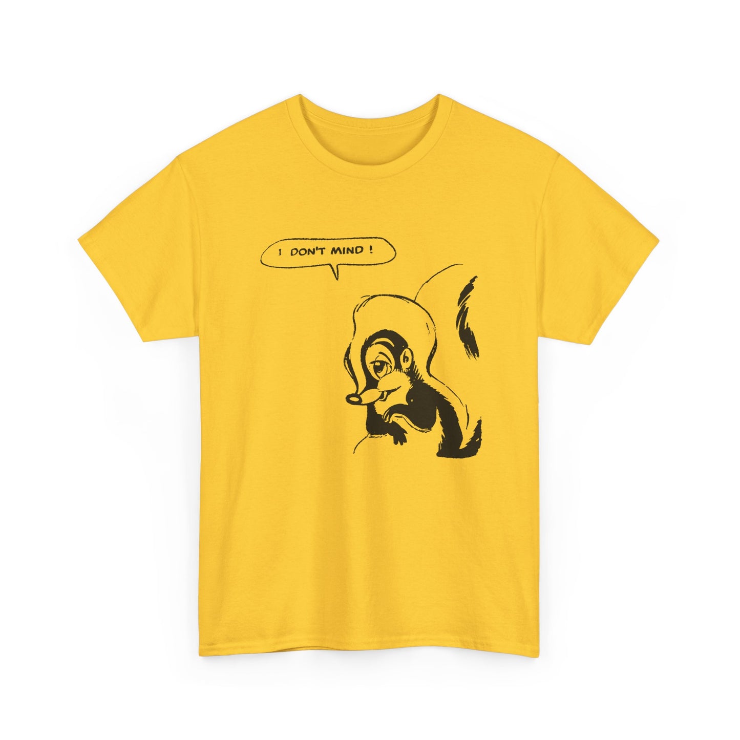i don't mind cartoon skunk flower from old comic book tshirt