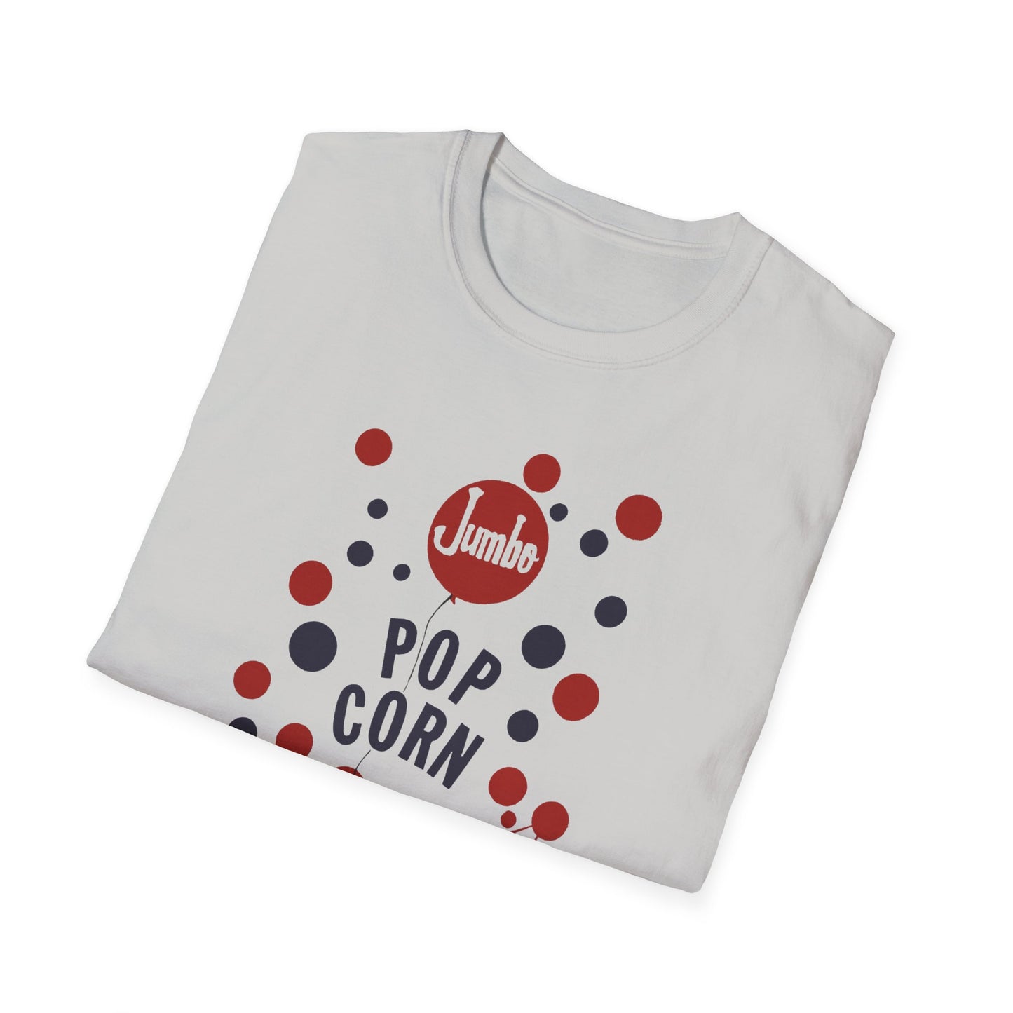 1960s popcorn box logo with a weird popcorn mascot clown tshirt