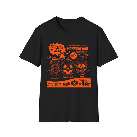 halloween 3 tv guide ad graphic 2 in orange tshirt