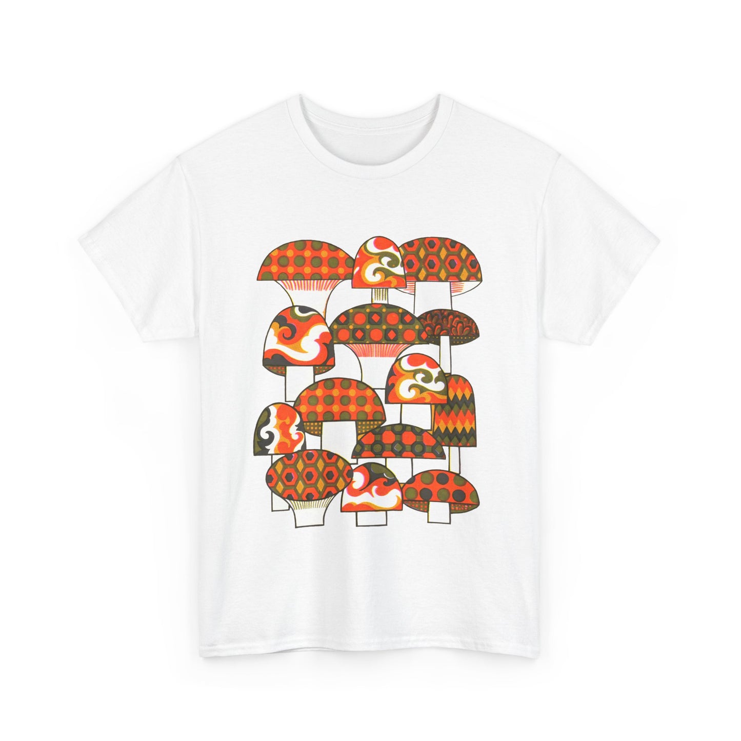 1970s mushrooms by george briard tshirt