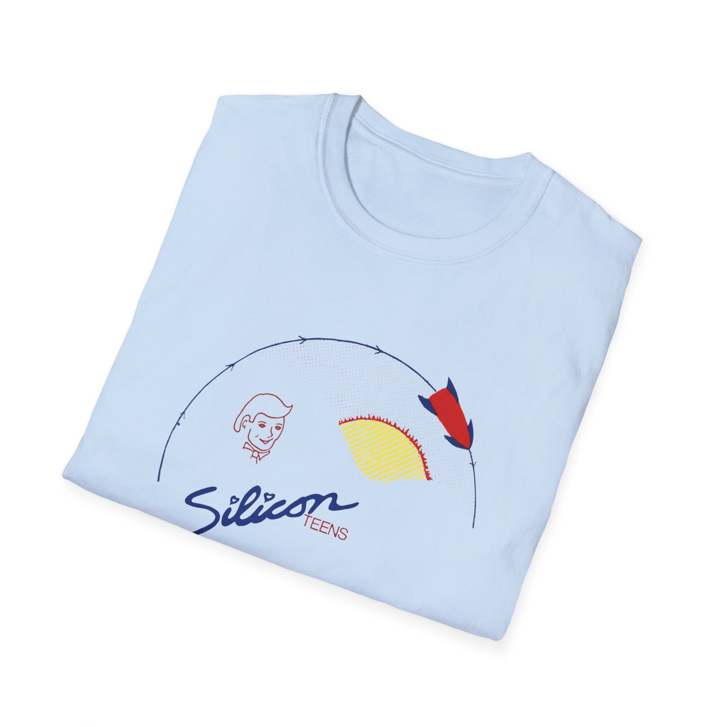 1979 new wave virtual band silicon teens fan art tshirt