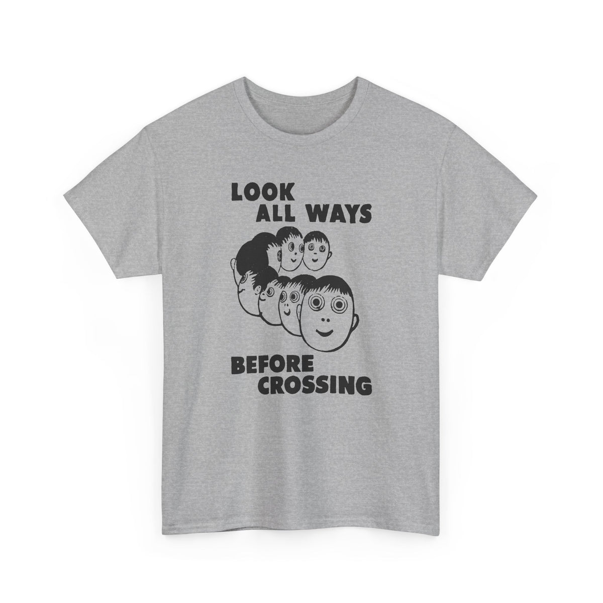1961 daily tribune wisconsin rapids newspaper look all ways before crossing safety illustration tshirt